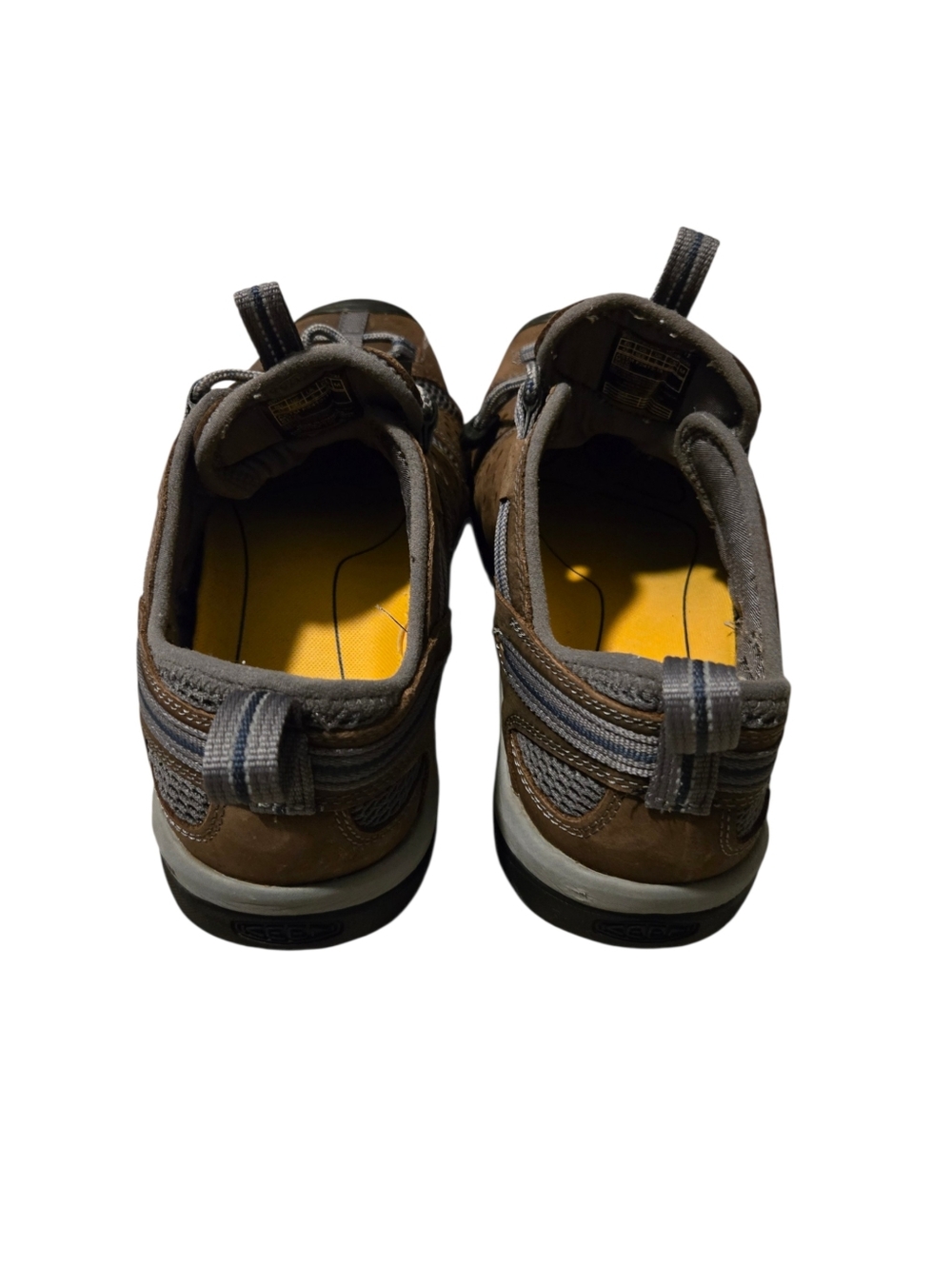 NWOT KEEN Brown & Gray Men's Lace-Lock Composote Toe Athletic Woek Shoes SIZE 9 - Picture 8 of 8